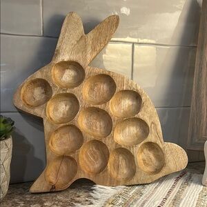Wooden Rabbit Egg Holder